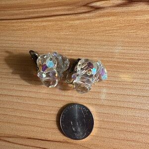 Vintage rhinestone Clip-On Earrings